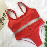 Ariel Sarah Brand Sexy Swimwear Solid Bikini