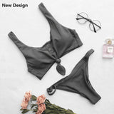 Ariel Sarah Brand Sexy Swimwear Solid Bikini