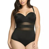 2019 Plus Size Swimwear Women One-Piece Swimsuit