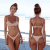 Summer Women Solid Bikini Set