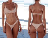 Summer Women Solid Bikini Set