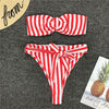 Striped swimsuit women High waist bikini