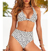 2019 Sexy High Waist Dot Print Bikini swimwear