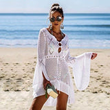 Crochet Solid Cover-Ups Beach Wear