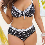 Women Plus Size Bandage Bikini Set